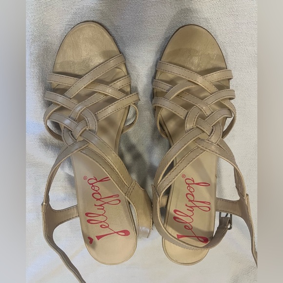 Ladies Tan Strappy heeled Sandals size 8.5 - Picture 8 of 16